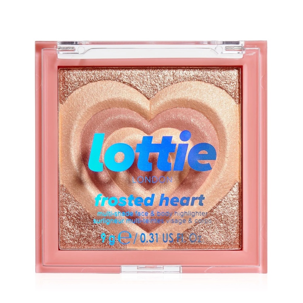 Lottie London Frosted Heart Multi Shade Face‎ & Body Highlighter